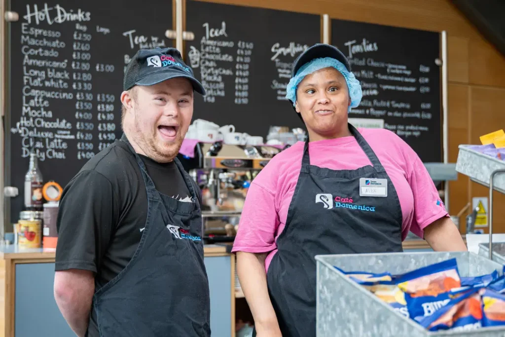 two team domenica candidates having fun at one of their training cafes