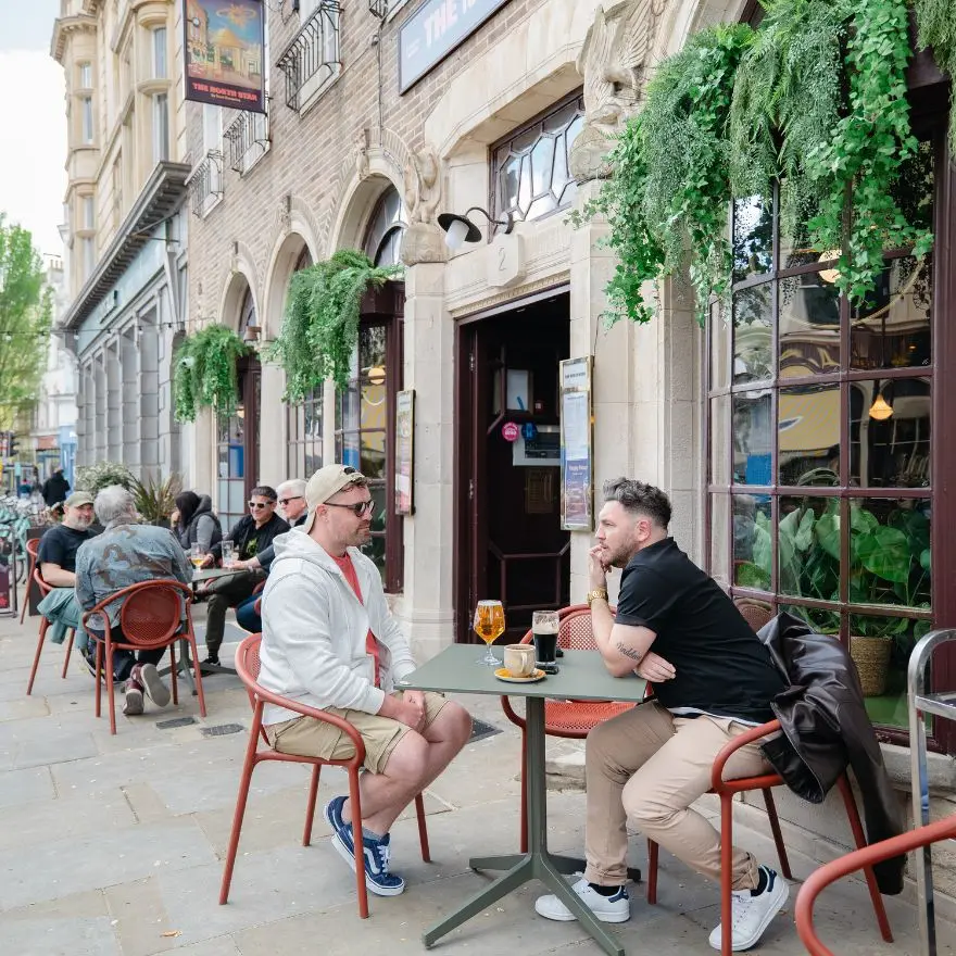 Summer terrace at The North Star pub Brighton