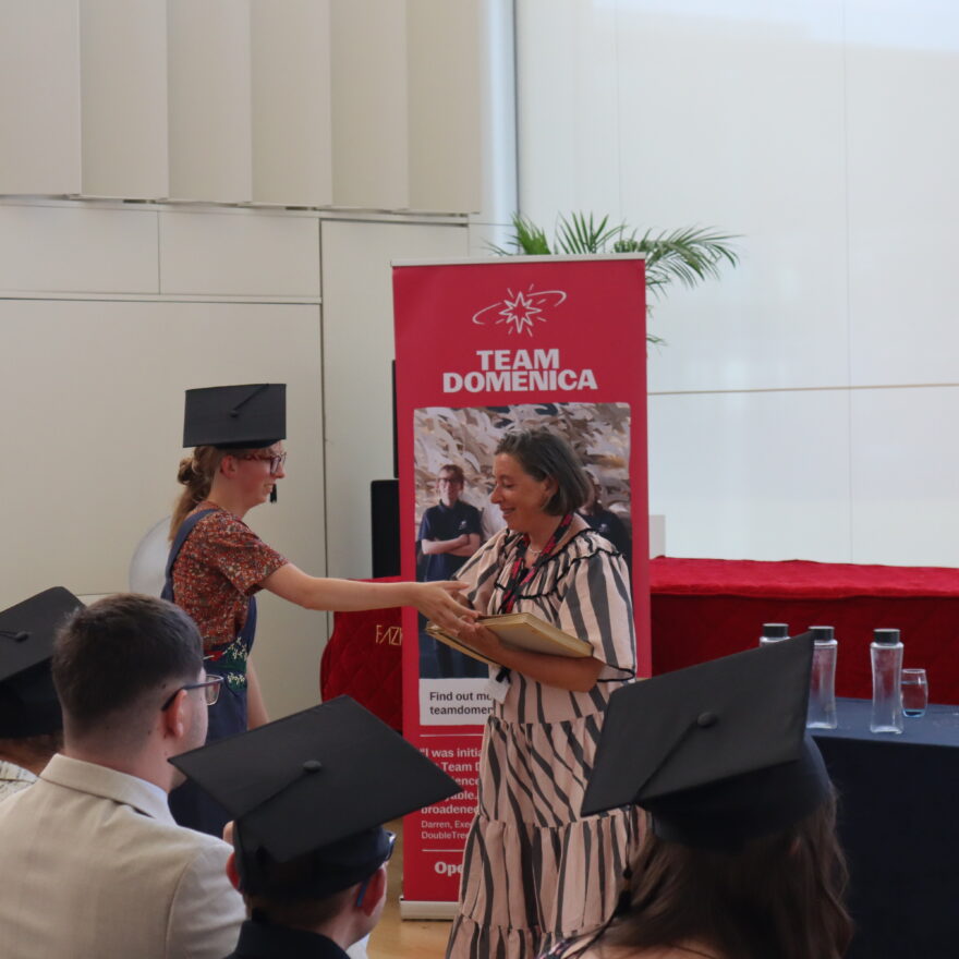Candidate receiving certificate at Graduation Ceremony