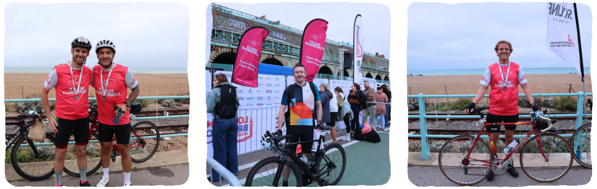 Cyclists for Team Domenica after London to Brighton